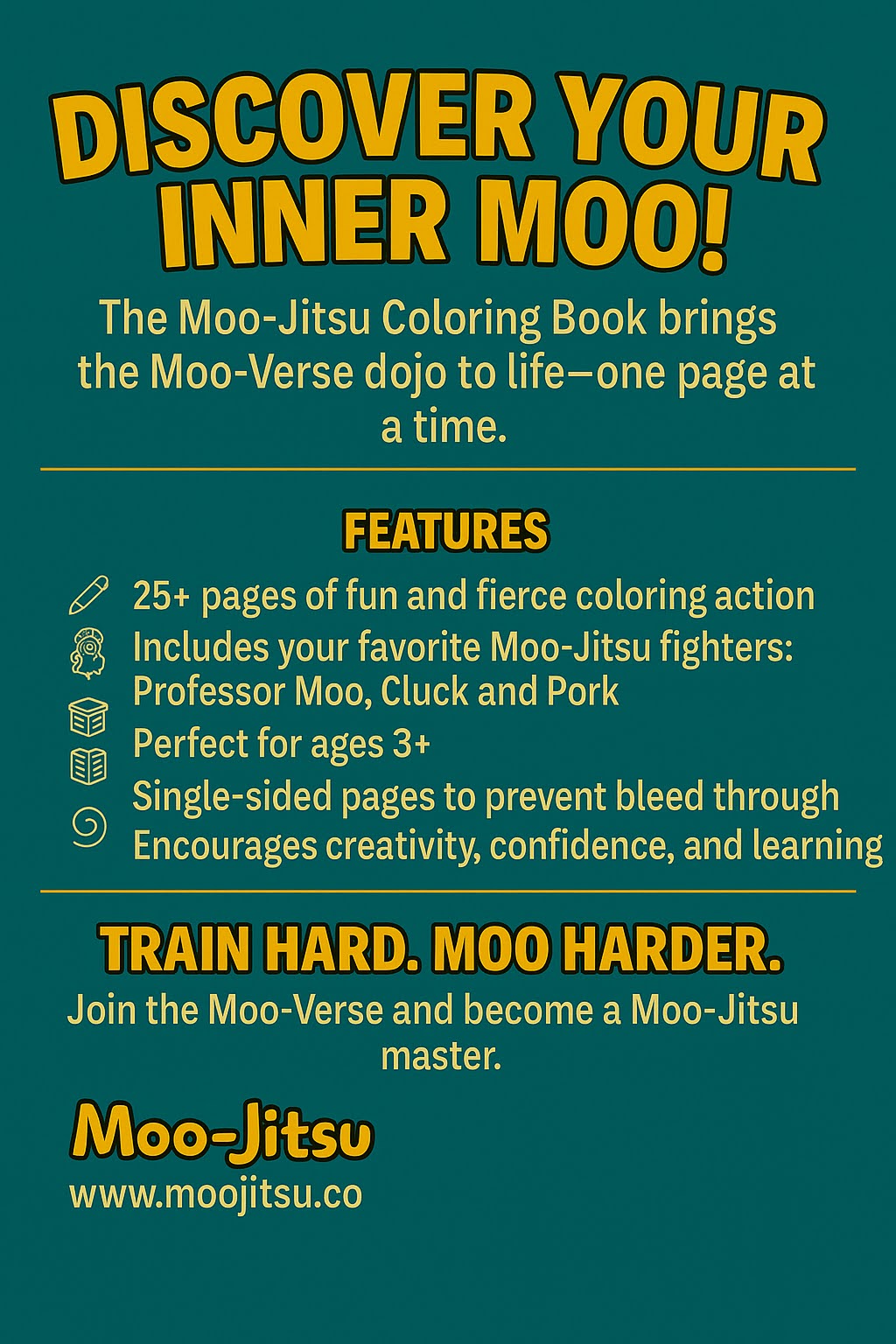 The Official Moo-Jitsu Coloring Book